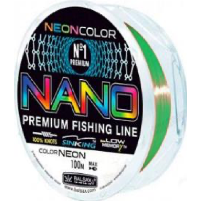 Леска BALSAX Nano Neon Green 100м