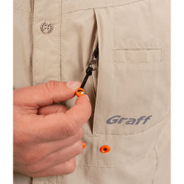 Рубашка с УФ-защитой UPF50 бежевая