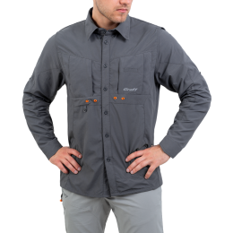 Рубашка с УФ-защитой UPF50 темно-серая