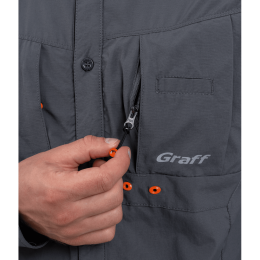 Рубашка с УФ-защитой UPF50 темно-серая