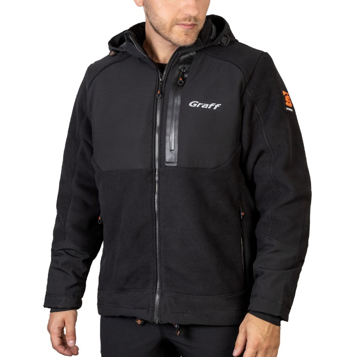 Куртка флисовая водонепронецаемая черная 562-WS-1