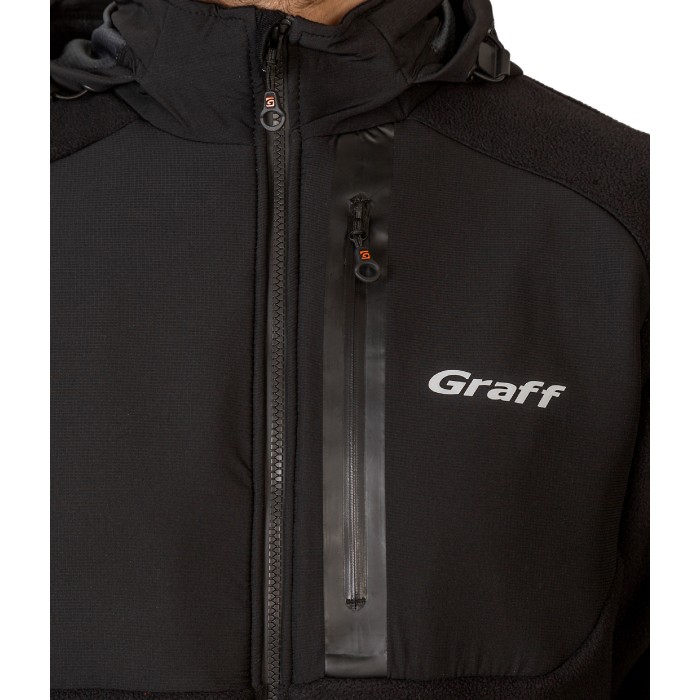 Куртка флисовая водонепронецаемая черная 562-WS-1