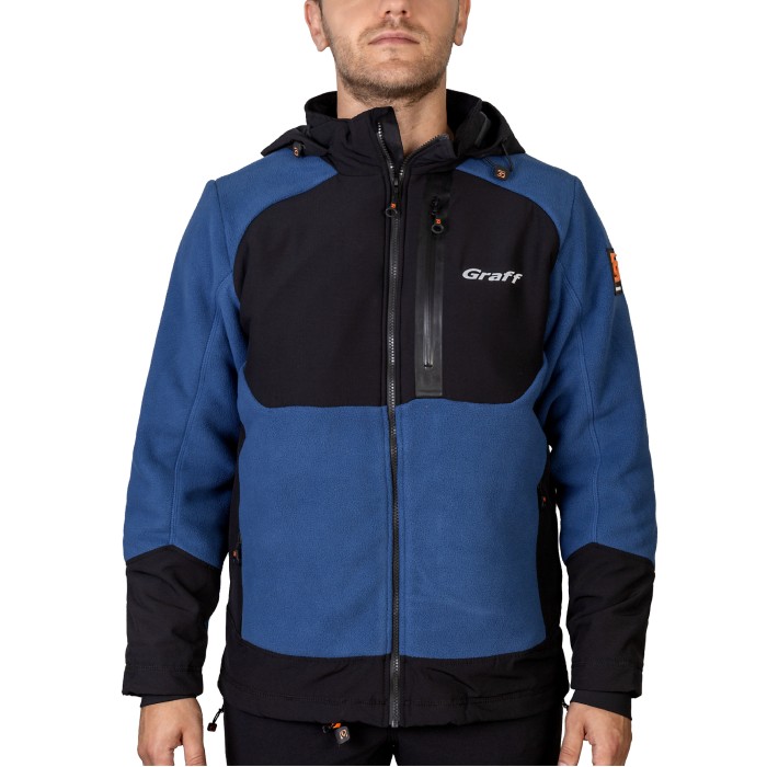 Куртка флисовая водонепронецаемая синяя 562-WS-3