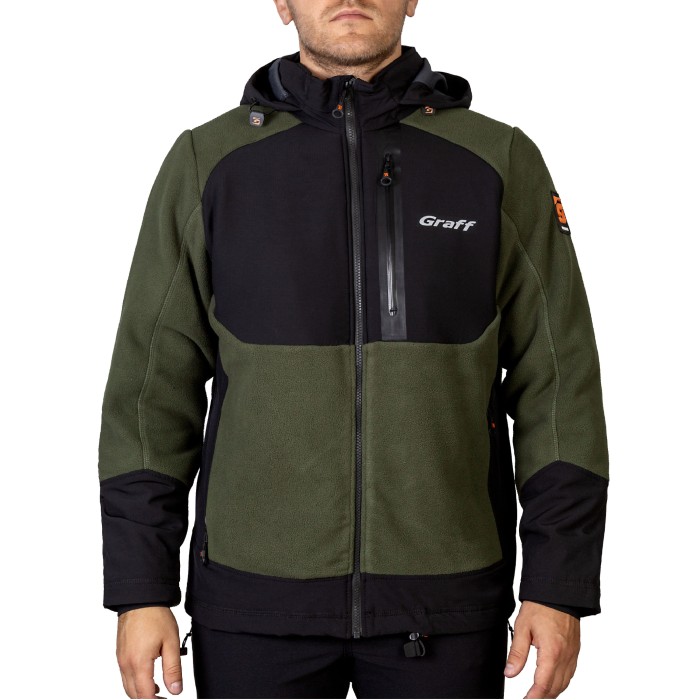 Куртка флисовая водонепронецаемая оливковая 562-WS