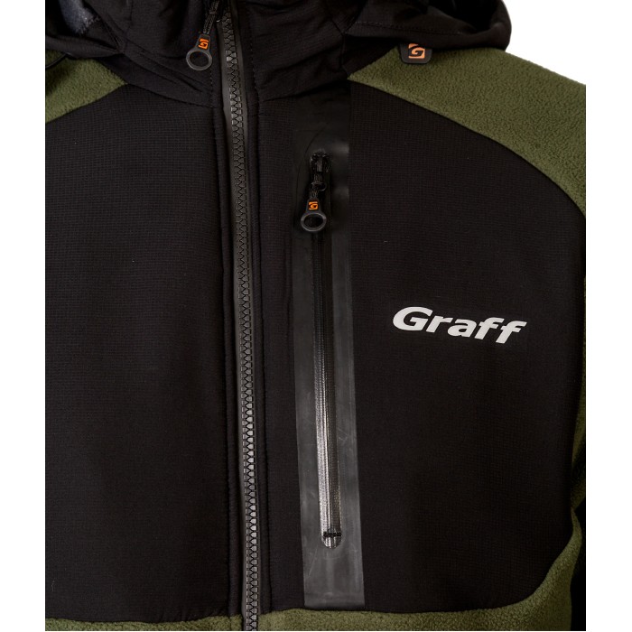 Куртка флисовая водонепронецаемая оливковая 562-WS