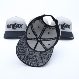 Фирменная кепка Relax (серо-черная)