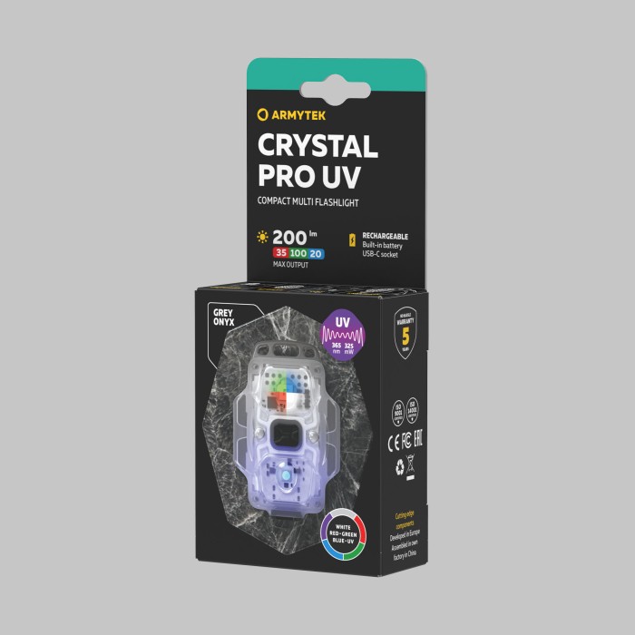 Фонарь Armytek Crystal Pro UV Серый