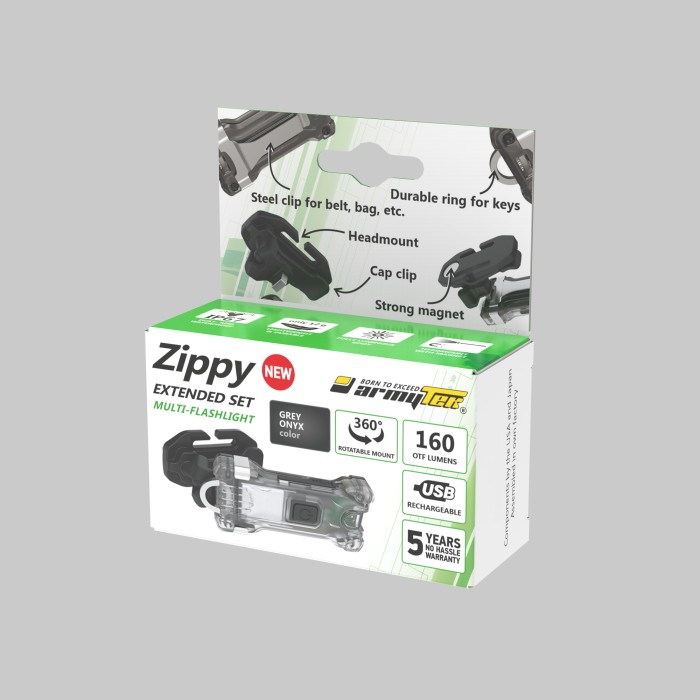Фонарь Armytek Zippy Extended Set Серый