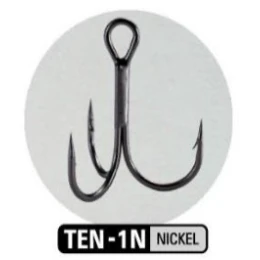 Тройник Sasame Treble Tenka Hook Nickel  №10